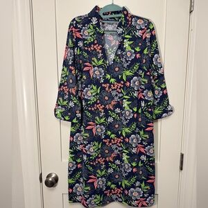Katherine Way Navy and Pink Floral Dress